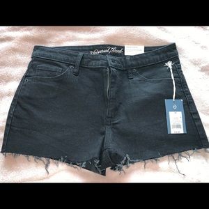 Black jean shorts